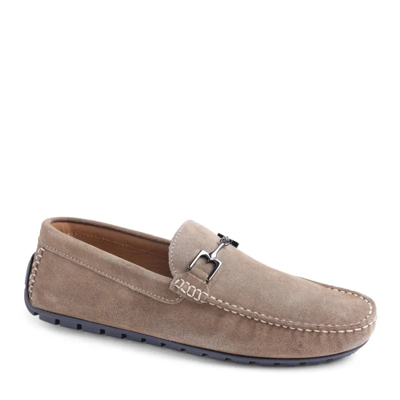 Xander Casual Suede Driving Moccasin - Bark sold by Bruno Magli