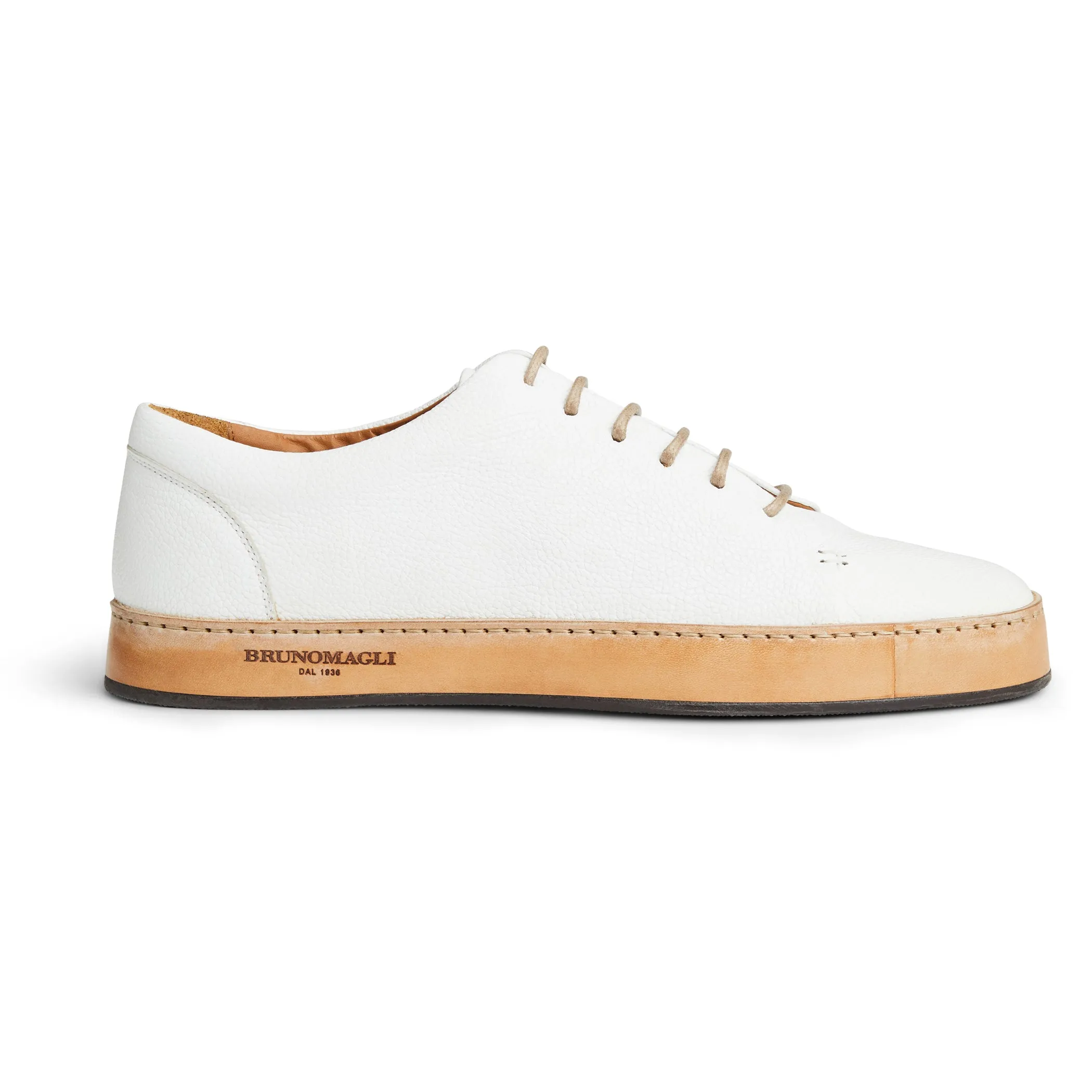 TRENTO leather court sneaker WHITE sold by Bruno Magli product image thumbnail 2