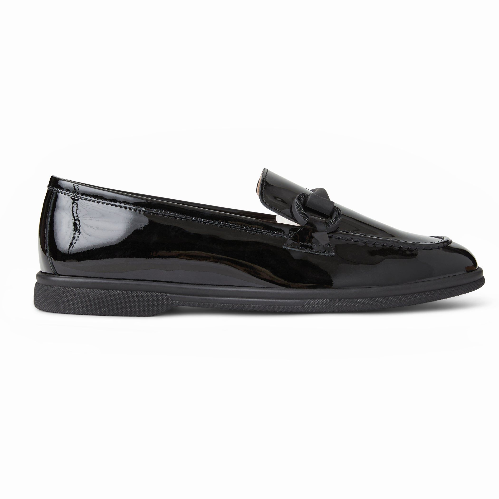 Manila Modern Patent Loafer- Black Patent sold by Bruno Magli product image thumbnail 2