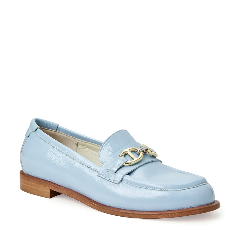 SASHA - LIGHT BLUE CRINKLE PATENT made by Bruno Magli