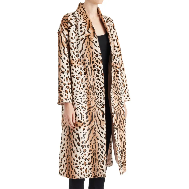 Women's Serena Cheetah-Print Fur Coat - Cheetah sold by Bruno Magli