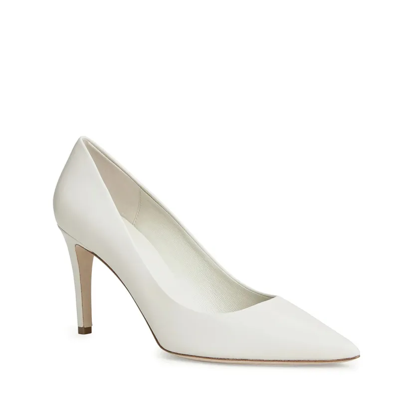 TELMA LEATHER POINTED - TOE PUMP- BONE sold by Bruno Magli