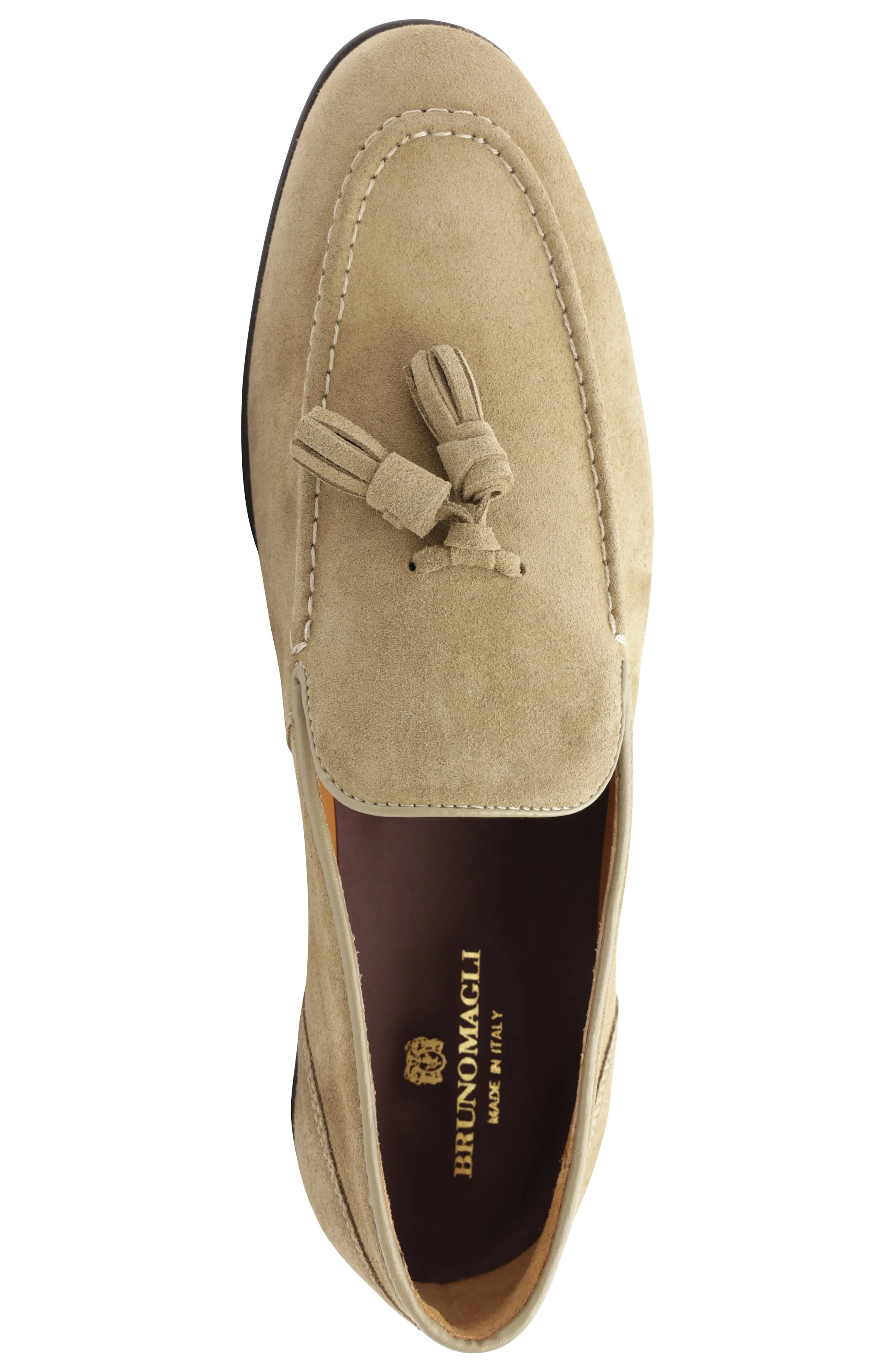 Luis Casual Suede Tailored Loafer - Sand sold by Bruno Magli product image thumbnail 5