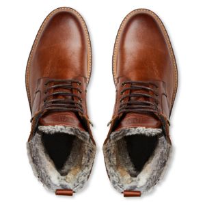 Cerone Cognac Calf/Suede Boot sold by Bruno Magli