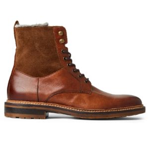 Cerone Cognac Calf/Suede Boot sold by Bruno Magli