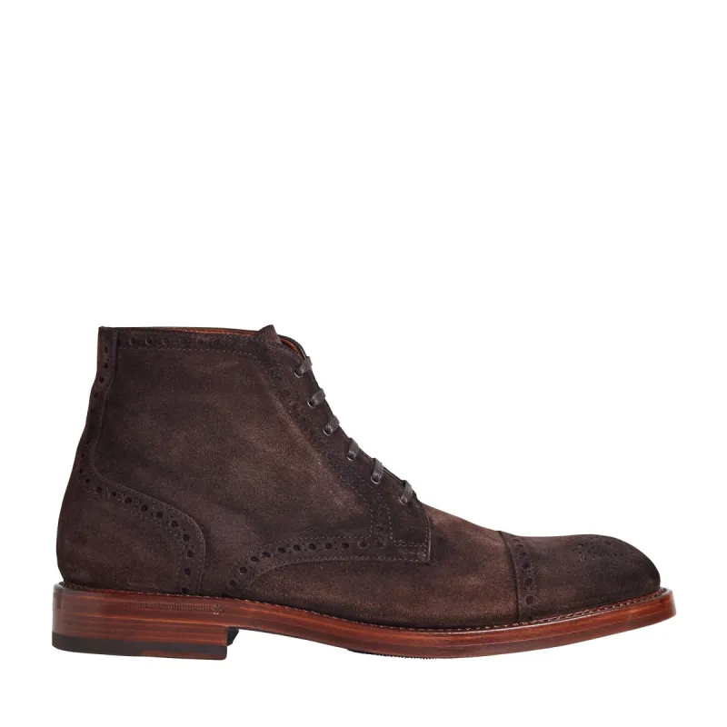 Octavio Suede Lace-Up Boot - Dark Brown made by Bruno Magli