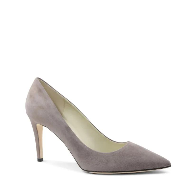 Telma Suede Pointed Toe Heel - Mink sold by Bruno Magli