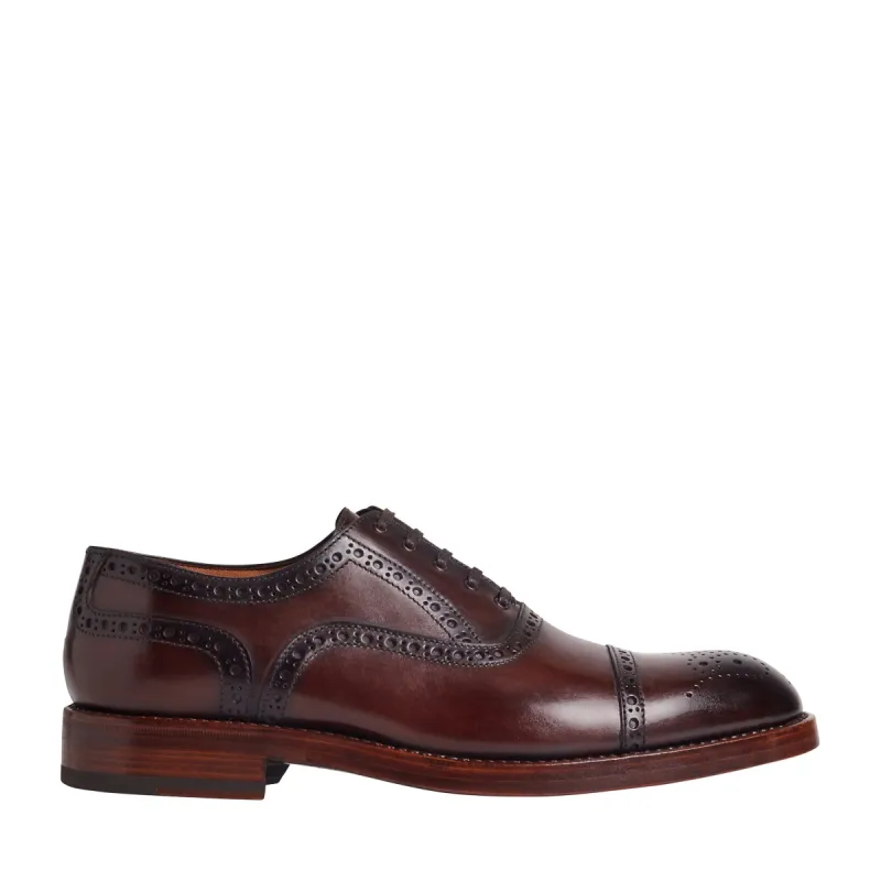 Olimpio Cap-Toe Oxford - Dark Brown sold by Bruno Magli