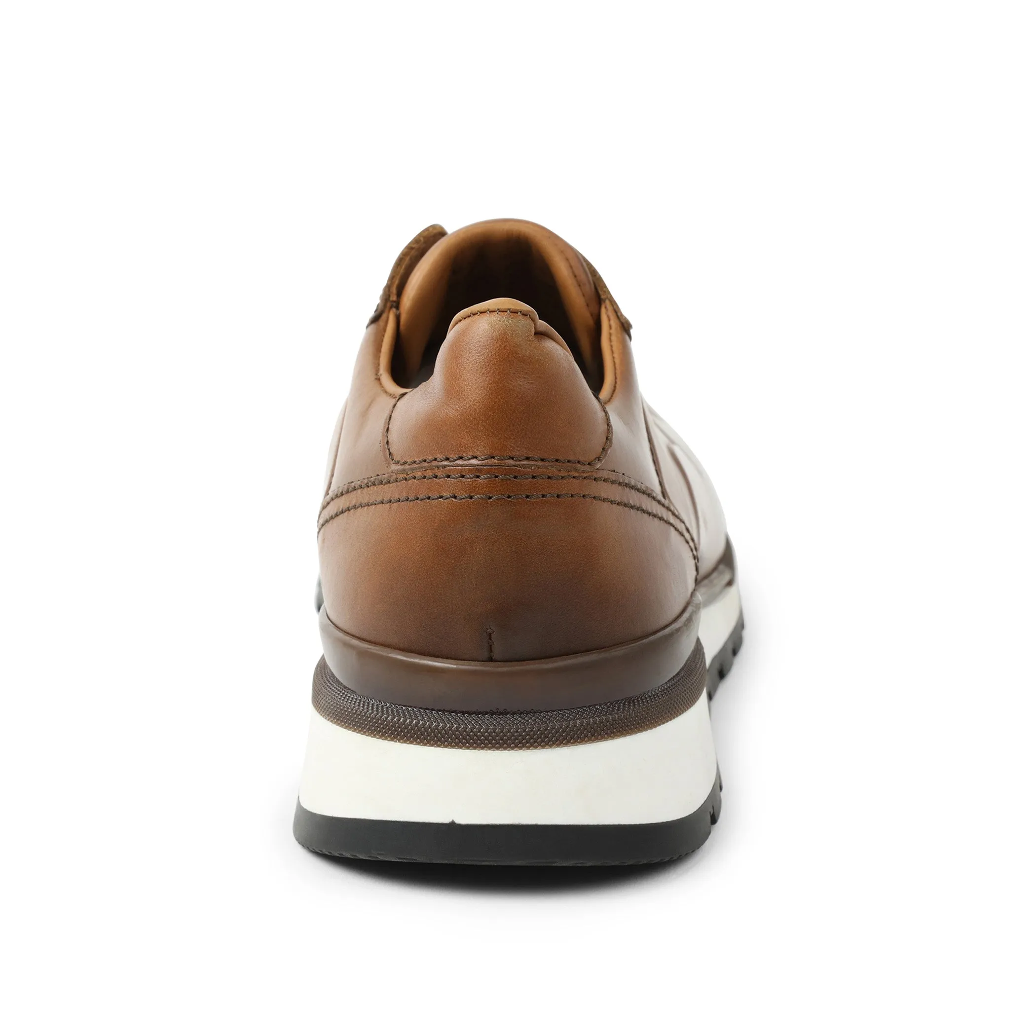 Davio Hand-Burnished Leather Sneaker - Cognac Leather sold by Bruno Magli product image thumbnail 5