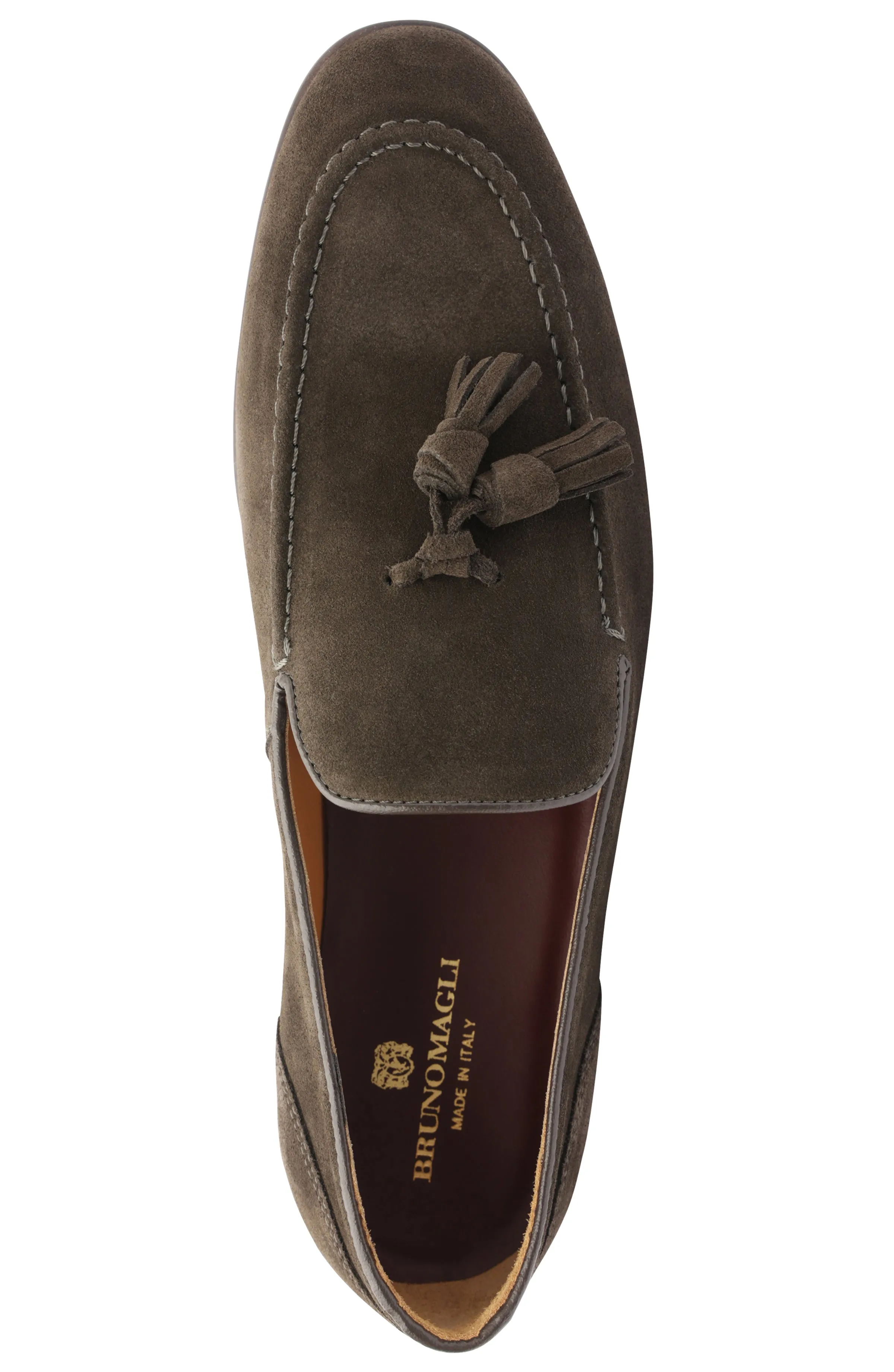 Luis Casual Suede Tailored Loafer - Dark Brown sold by Bruno Magli product image thumbnail 5