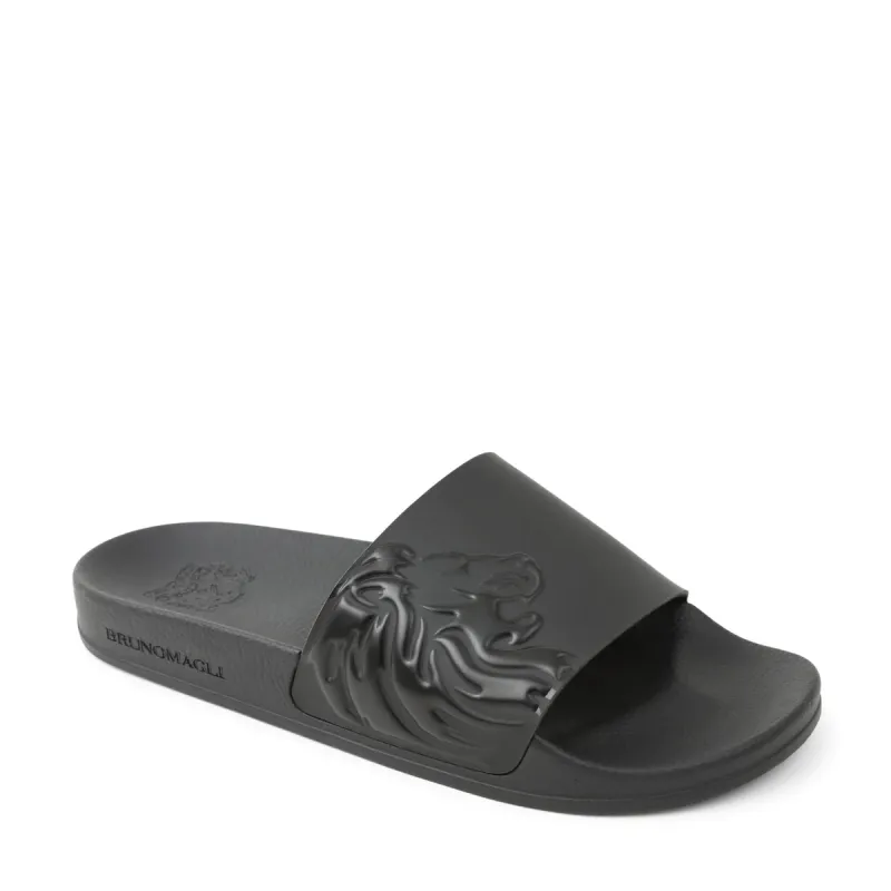 Messe Shower Slide - Black sold by Bruno Magli