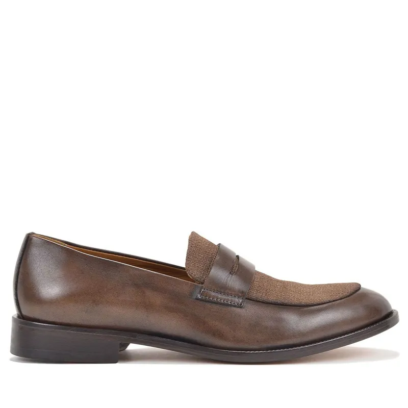 Cosmo Men's Leather Loafer Slip-on - Dark Brown sold by Bruno Magli