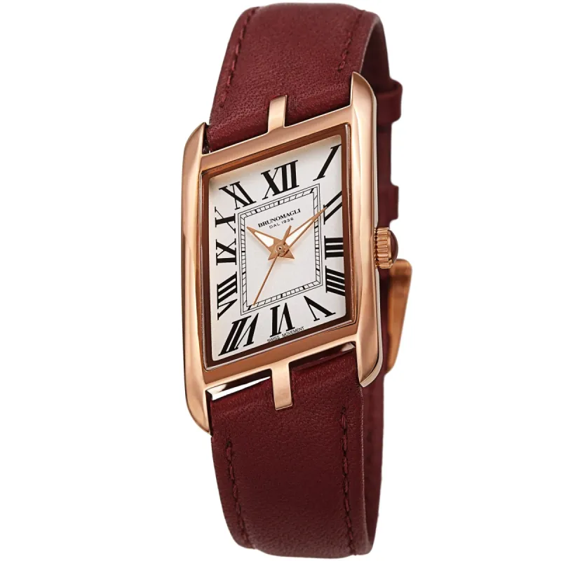 Women's Sofia 1421 Watch - Rose Gold-Tone/Burgundy sold by Bruno Magli
