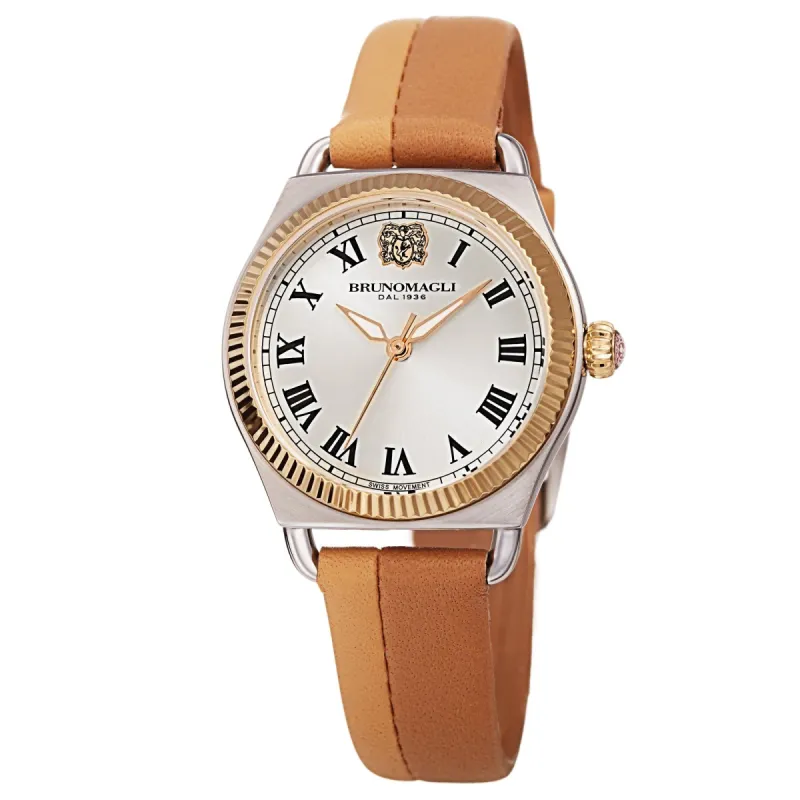 Women's Lucia 1341 Watch - Gold and Silver/Nude sold by Bruno Magli