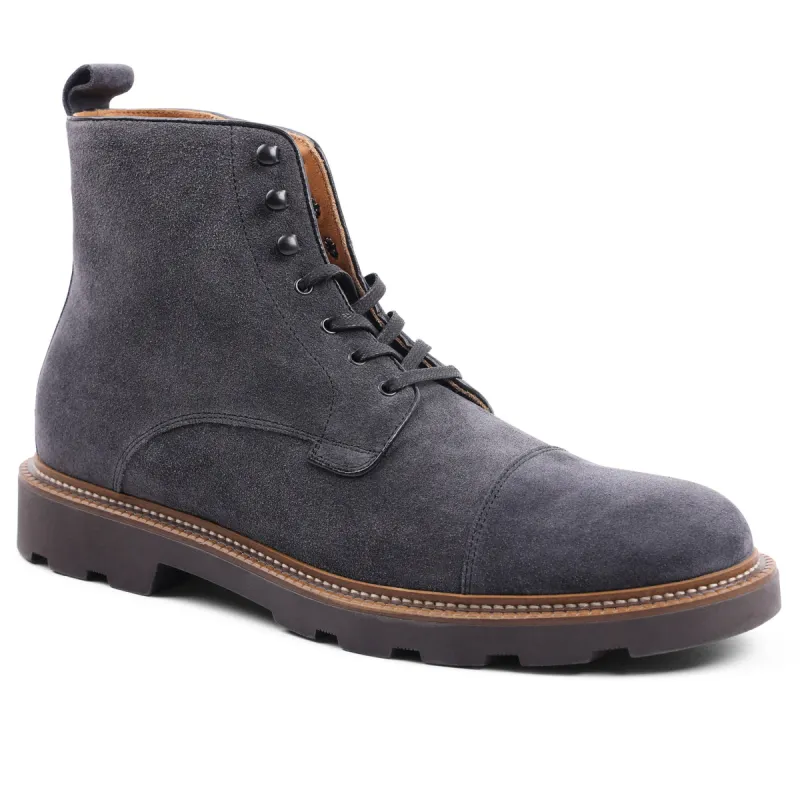 Grafton Cap-Toe Lace-Up Boot - Dark Grey sold by Bruno Magli