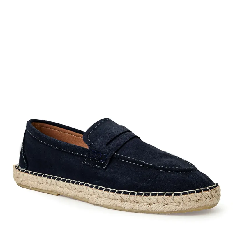 EDUARDO ESPADRILLE LOAFER- NAVY BLUE SUEDE sold by Bruno Magli