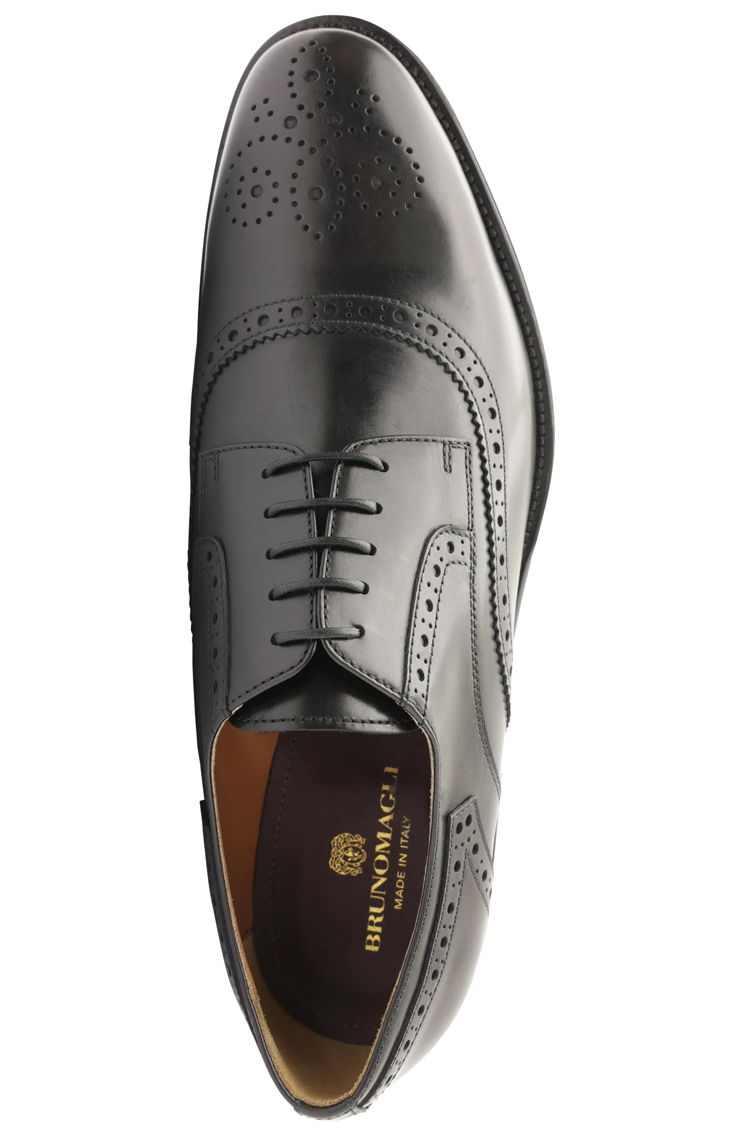 Atillio Wingtip Leather Blucher - Black sold by Bruno Magli product image thumbnail 5