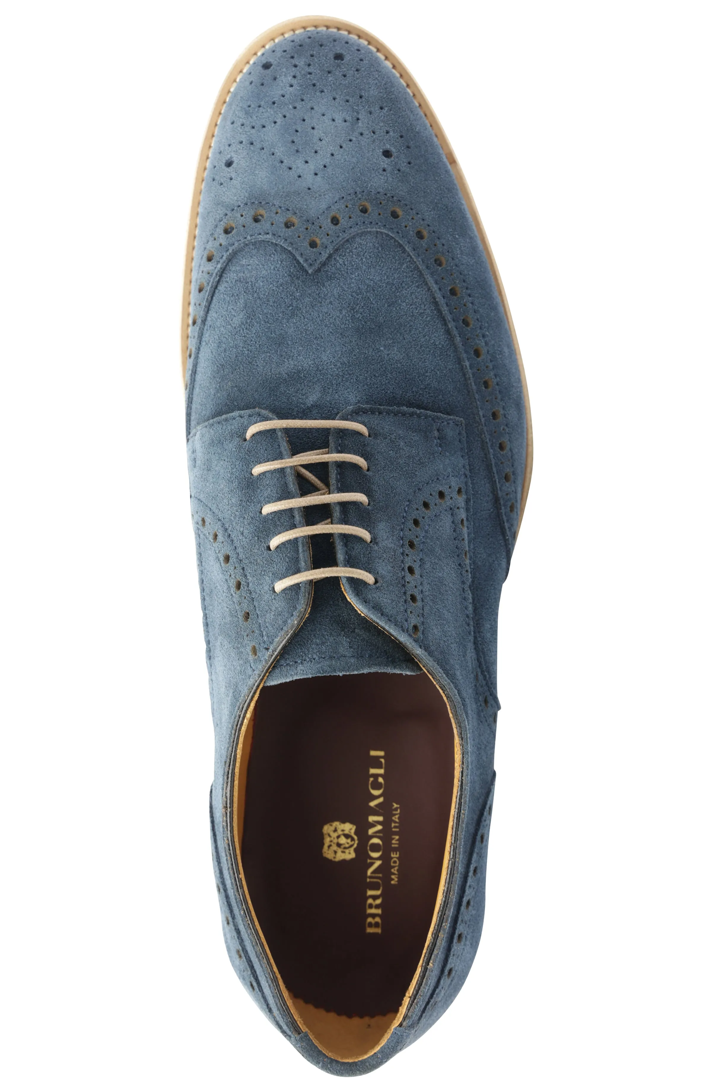 Milano Classic Wingtip Suede Oxford - Navy sold by Bruno Magli product image thumbnail 5