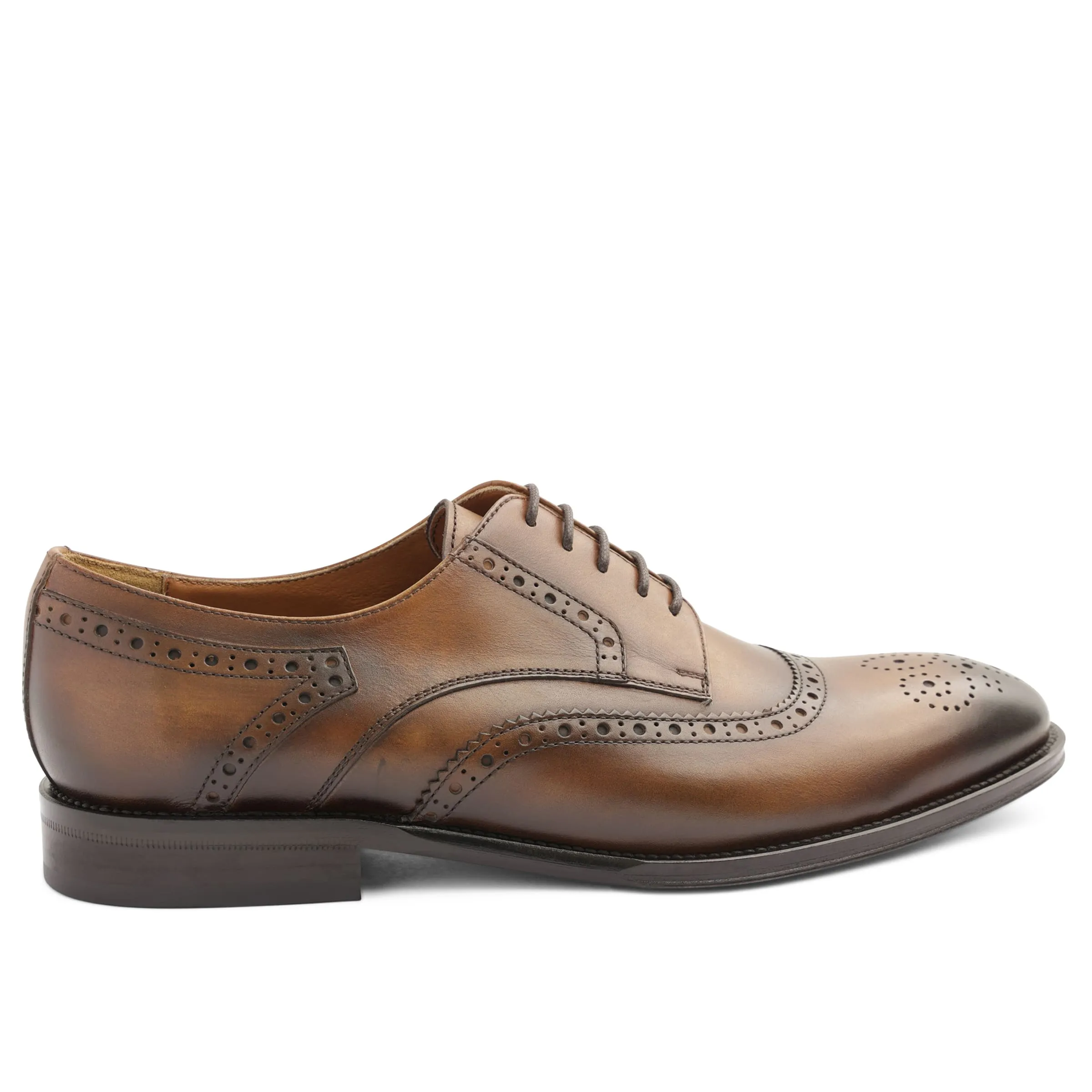 Atillio Wingtip Leather Blucher - Cognac sold by Bruno Magli product image thumbnail 2