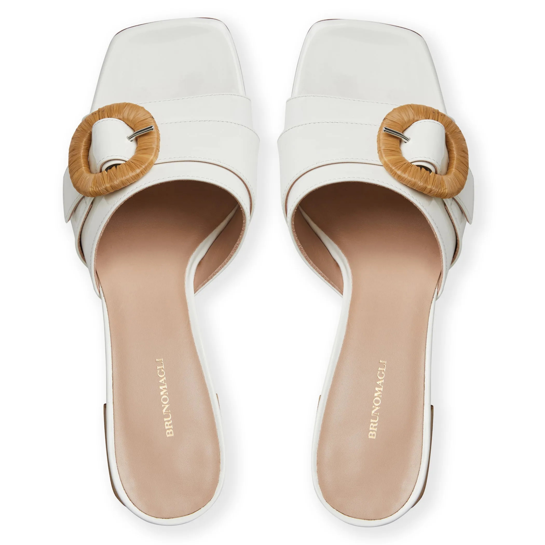 PAGE Single Band Sandal WHITE PATENT sold by Bruno Magli product image thumbnail 5