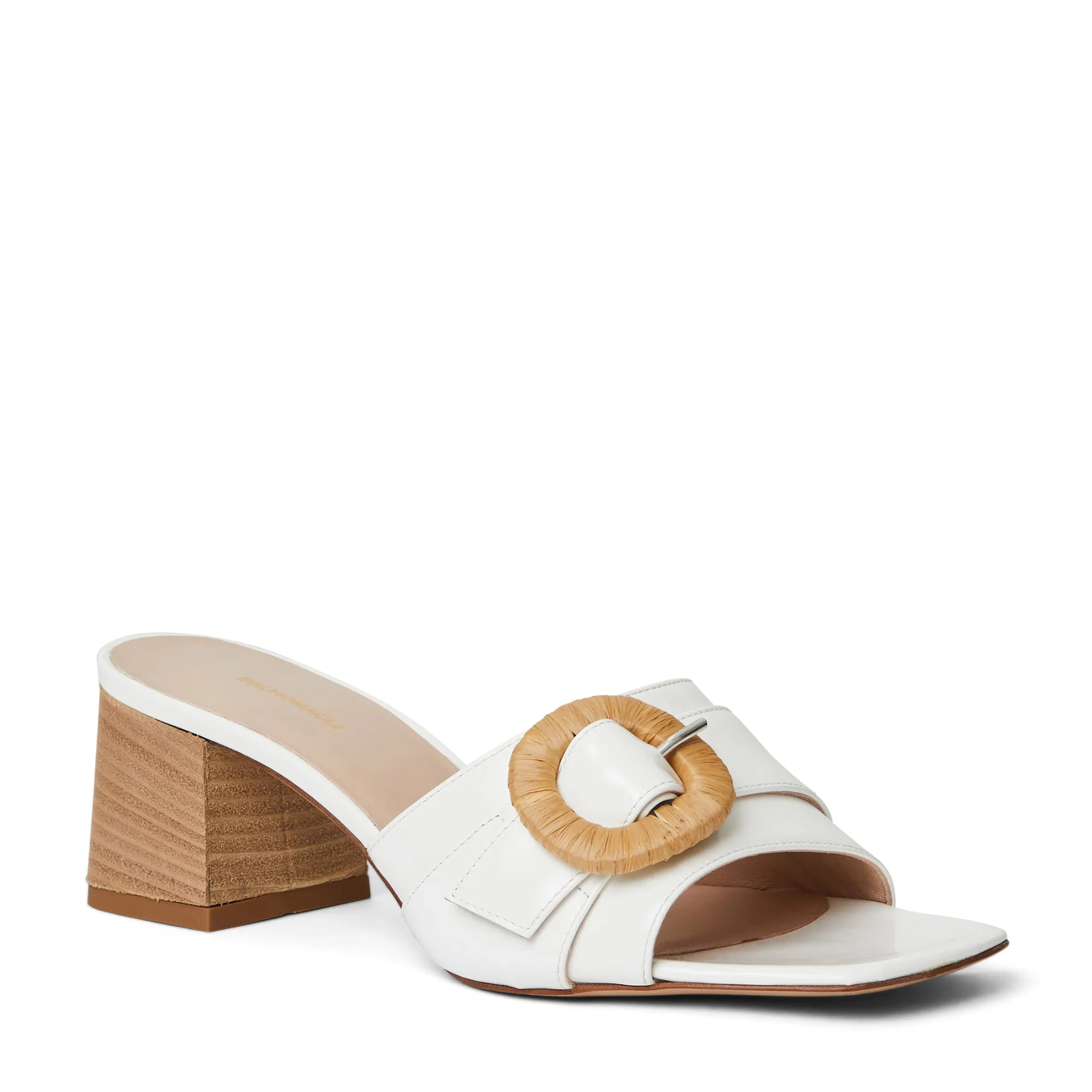 PAGE Single Band Sandal WHITE PATENT sold by Bruno Magli