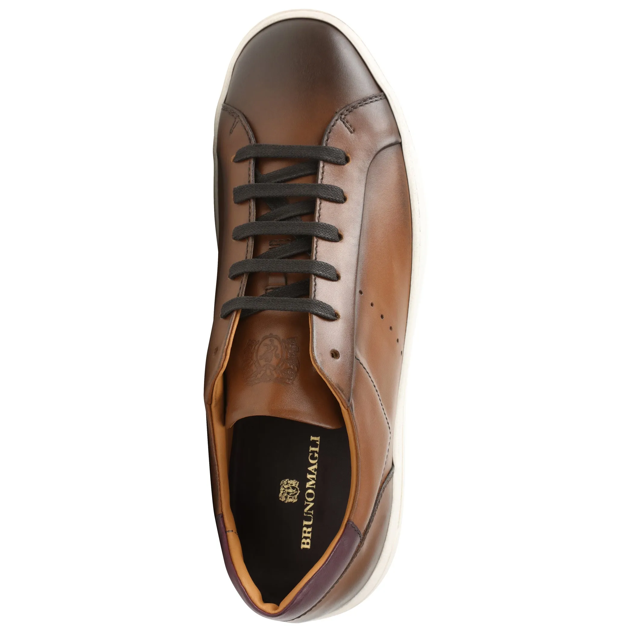 Dante Lace-to-Toe Leather Sneaker - Cognac sold by Bruno Magli product image thumbnail 4