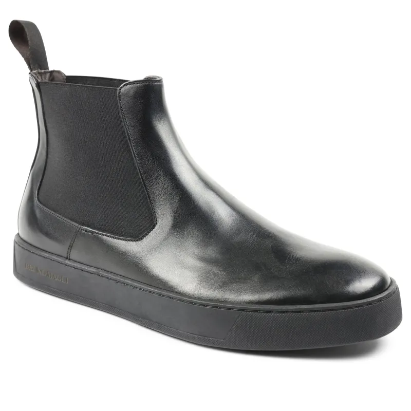 Romeo Twin-Gore Slip-On Chelsea Boot - Black sold by Bruno Magli