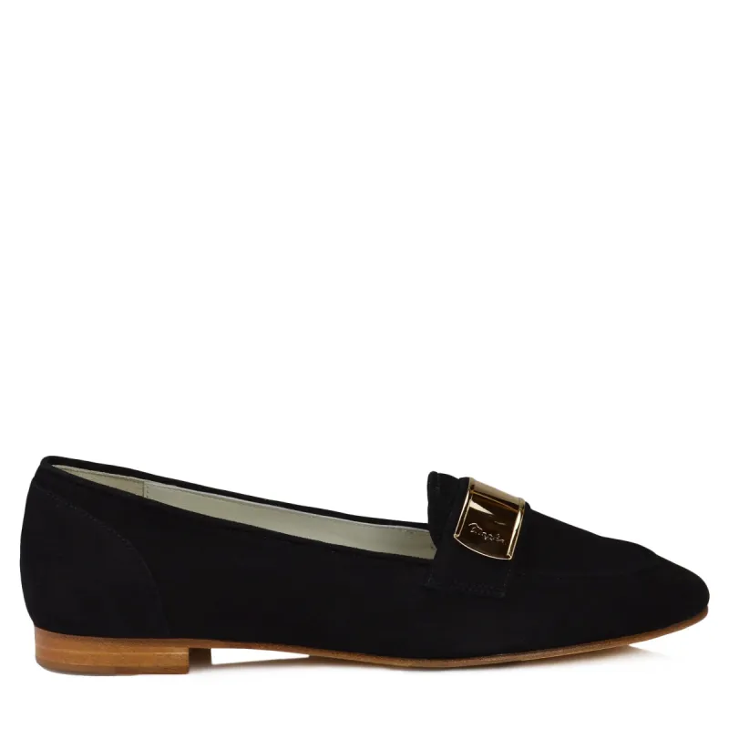 Simone Suede Loafer - Black sold by Bruno Magli