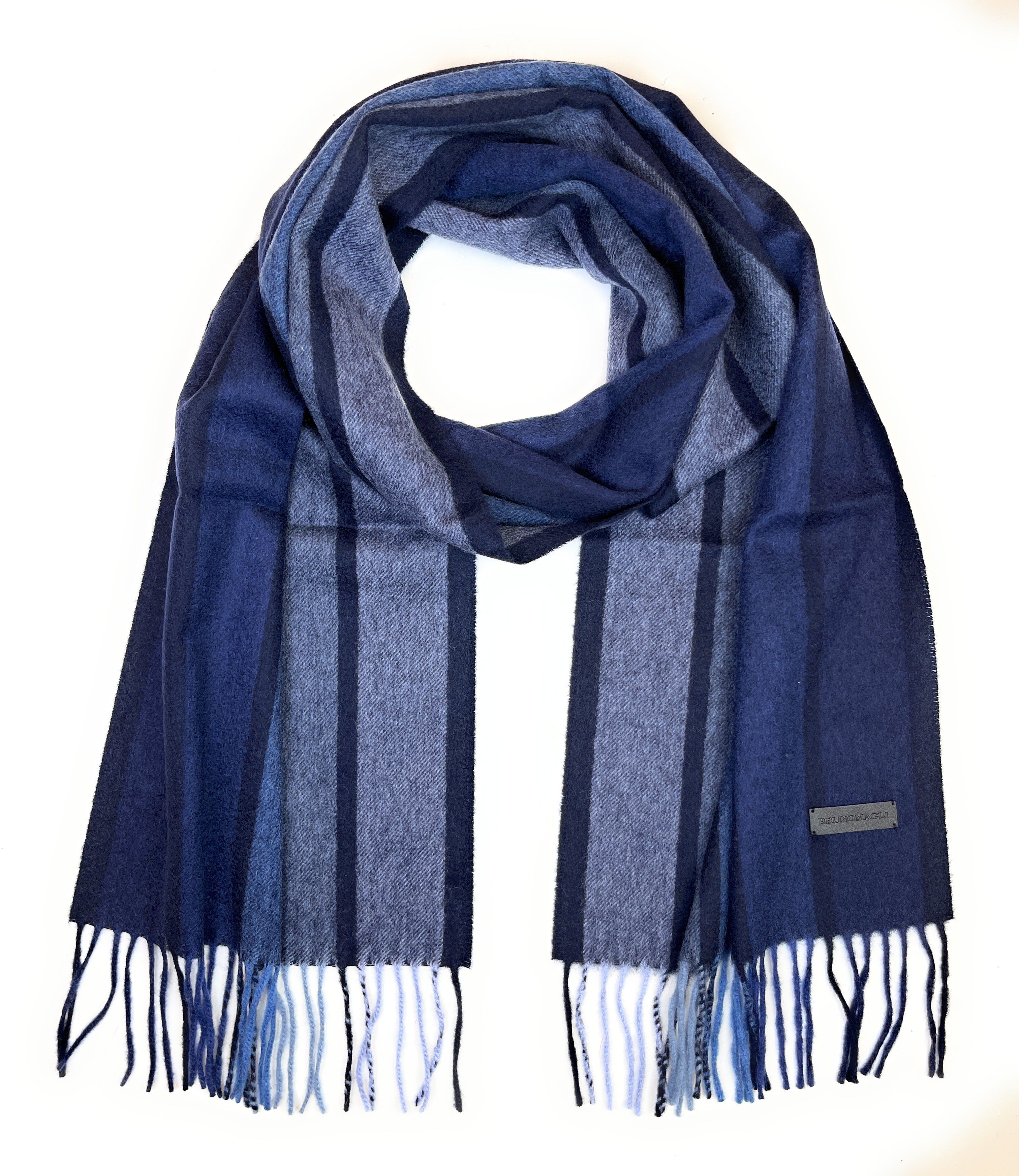 M by Bruno Ombre Scarf Navy sold by Bruno Magli