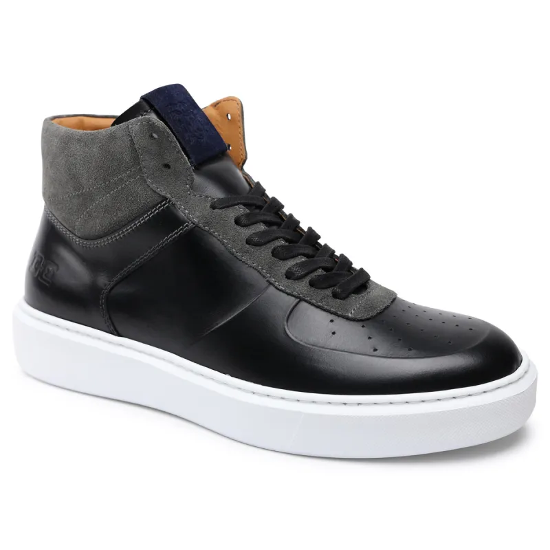 Festa High-Top Lace-Up Sneaker - Black/Grey sold by Bruno Magli