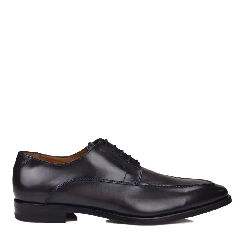 Colombo Leather Derby Shoe - Dark Grey sold by Bruno Magli