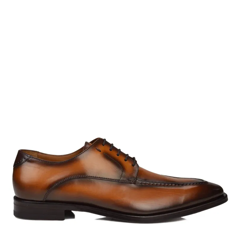 Colombo Leather Derby Shoe - Cognac sold by Bruno Magli