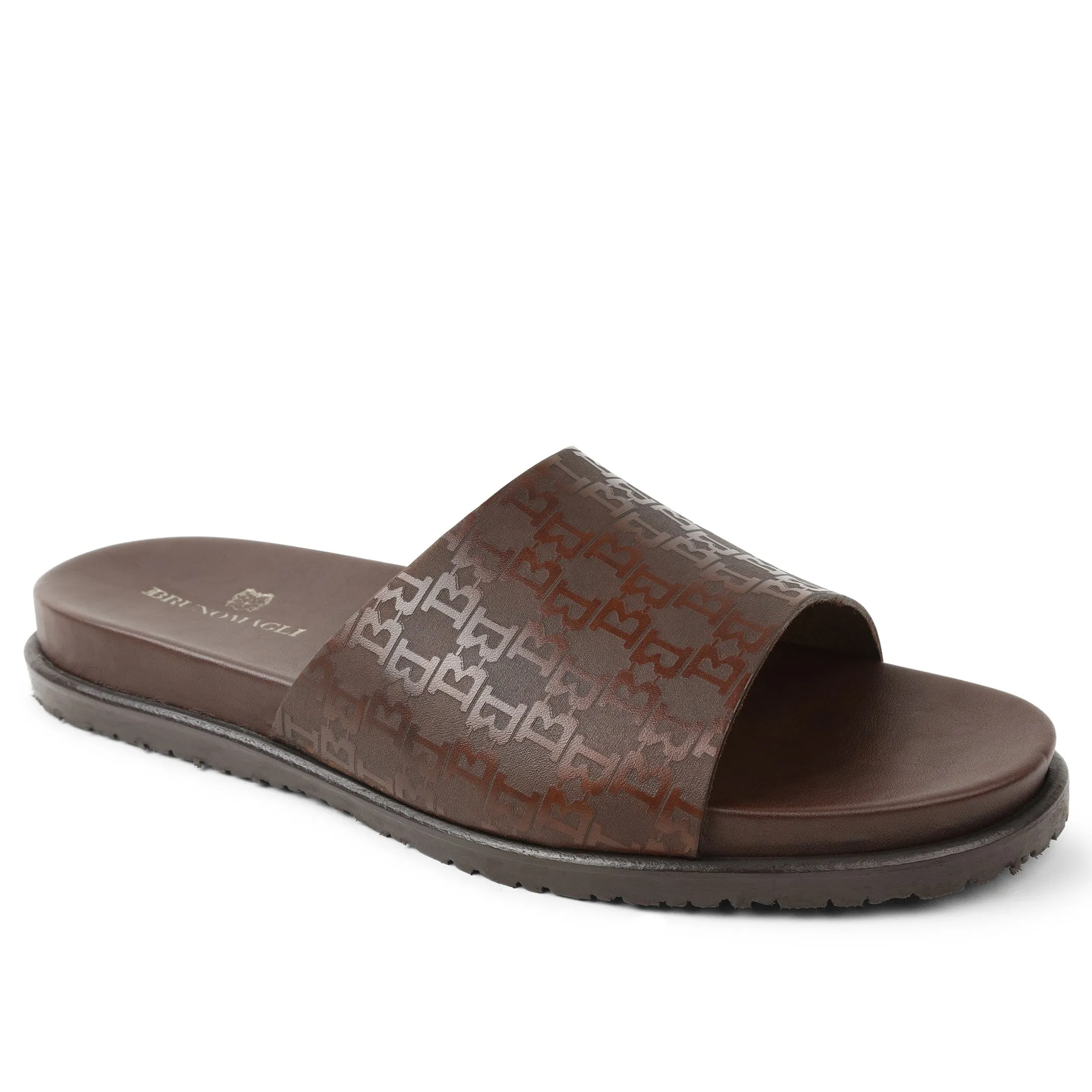 Elba Slide Sandal - Dark Brown sold by Bruno Magli