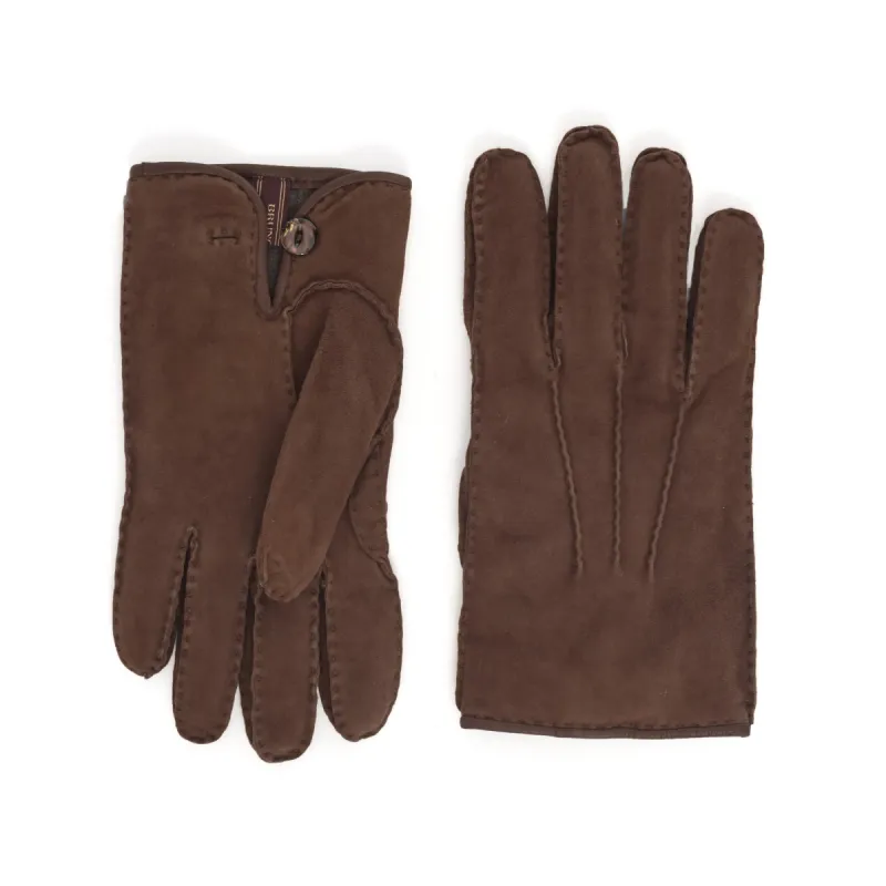 Lazio Suede Men's Winter Gloves - Cognac/Brown sold by Bruno Magli