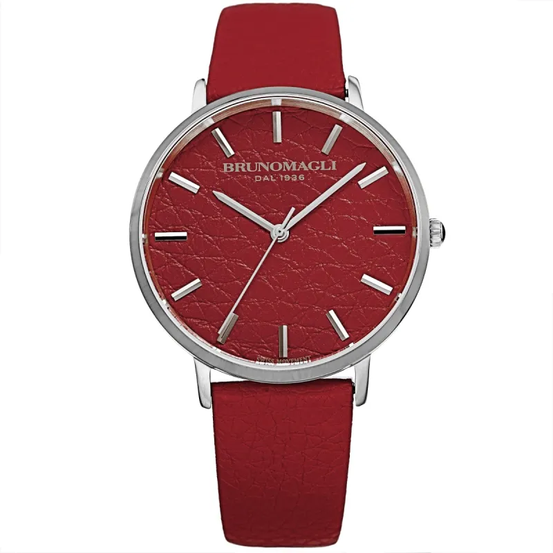 Women's Roma Watch - Red & Silver sold by Bruno Magli