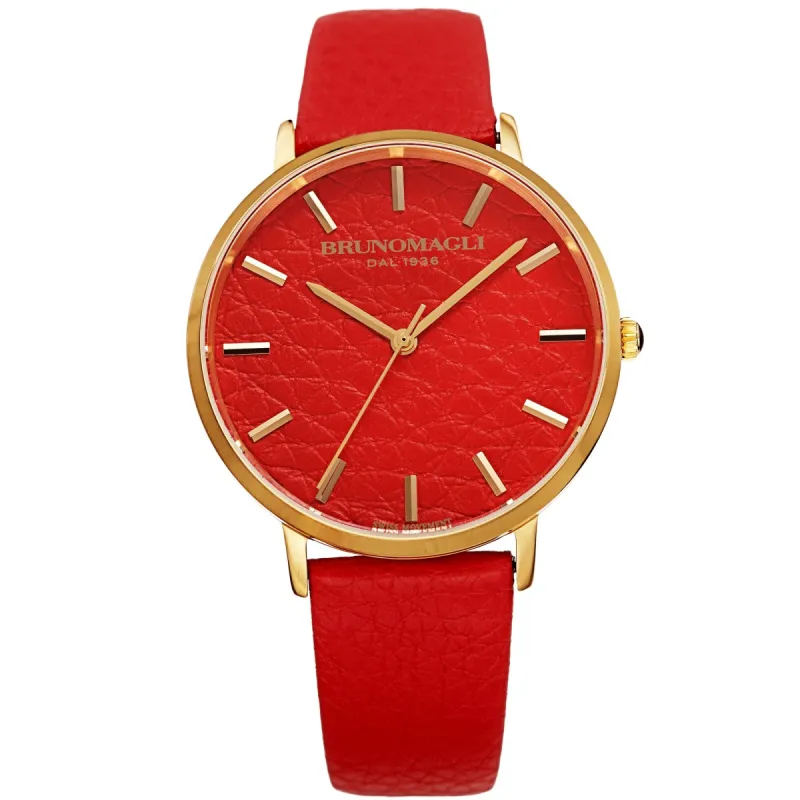 Women's Roma Watch - Orange & Gold sold by Bruno Magli