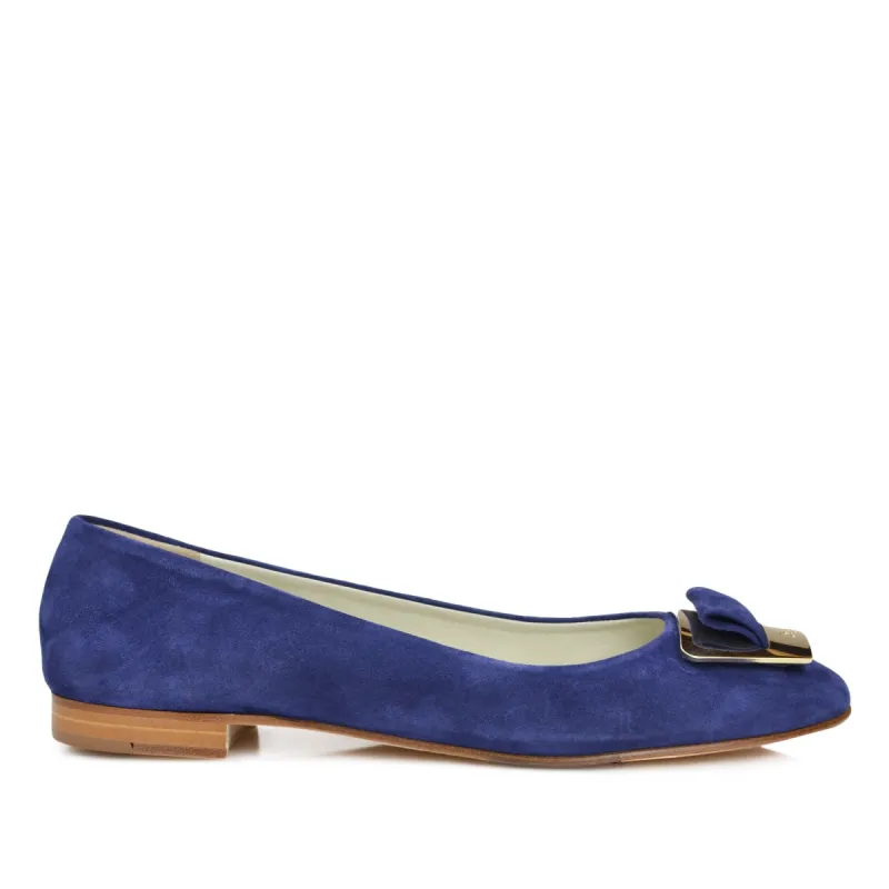 Vera Suede Ballet Flat  - Navy Suede - Online Exclusive sold by Bruno Magli