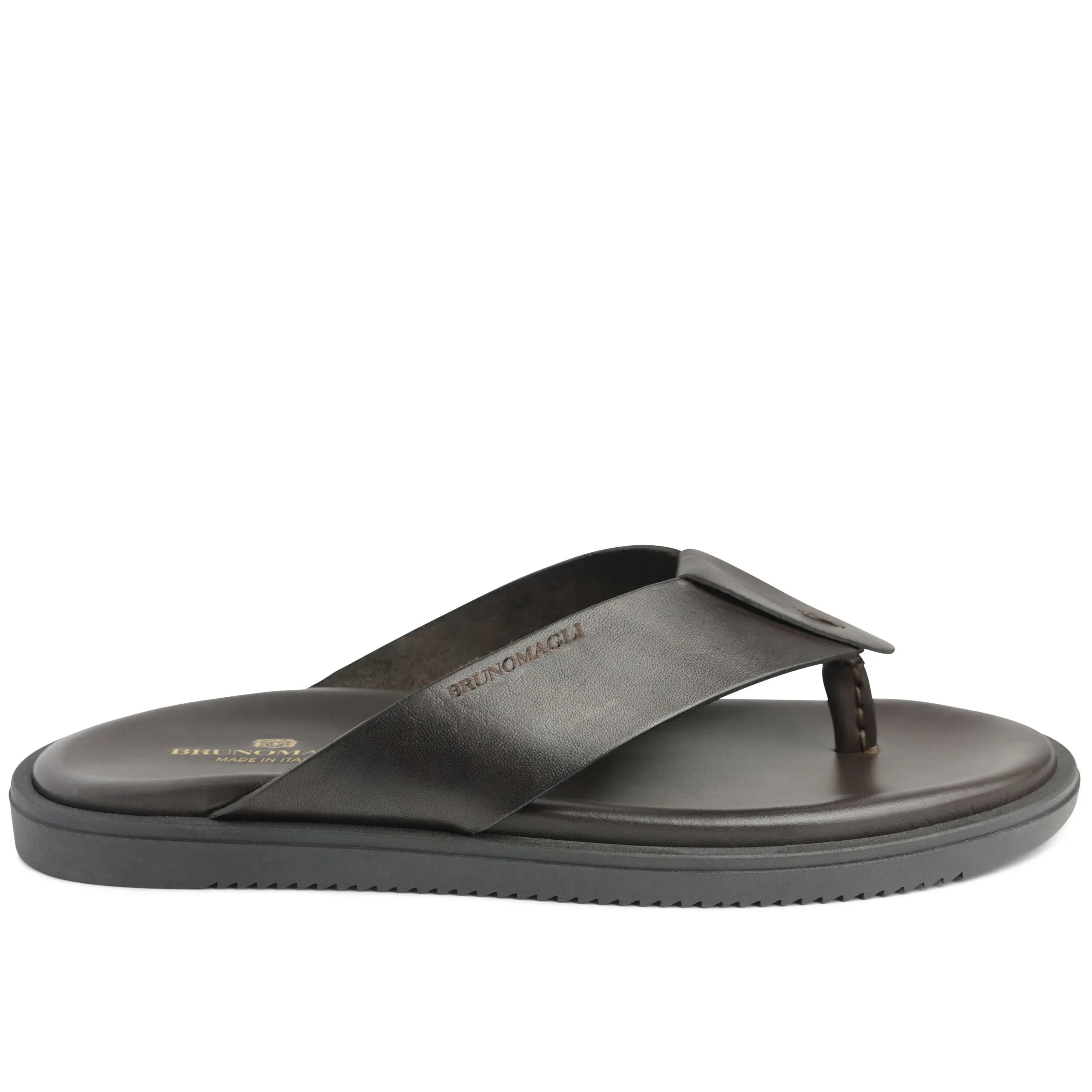 Romania Wide Banded Leather Thong Sandal - Dark Brown sold by Bruno Magli product image thumbnail 2