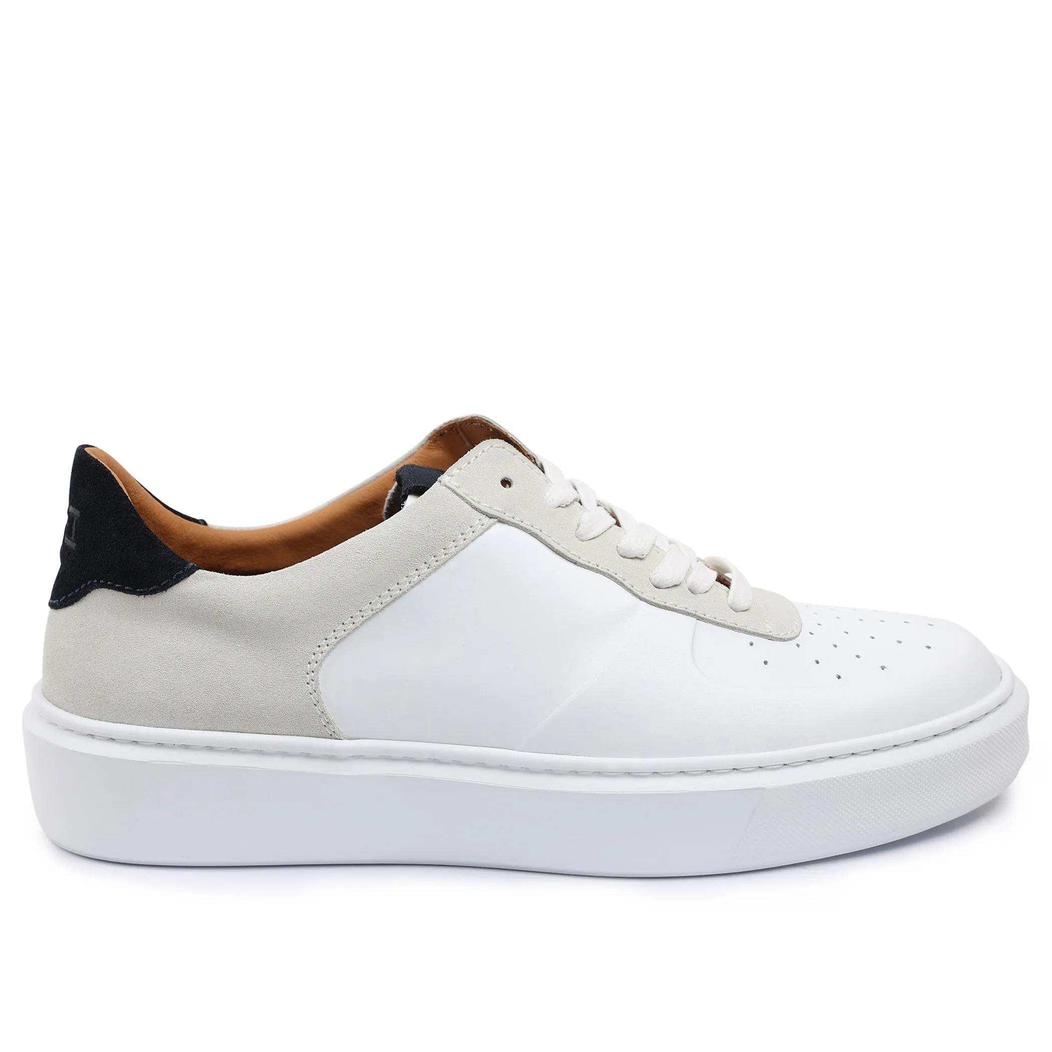 Falcone Leather Sport Lace-Up Sneaker - White/Ice sold by Bruno Magli product image thumbnail 2