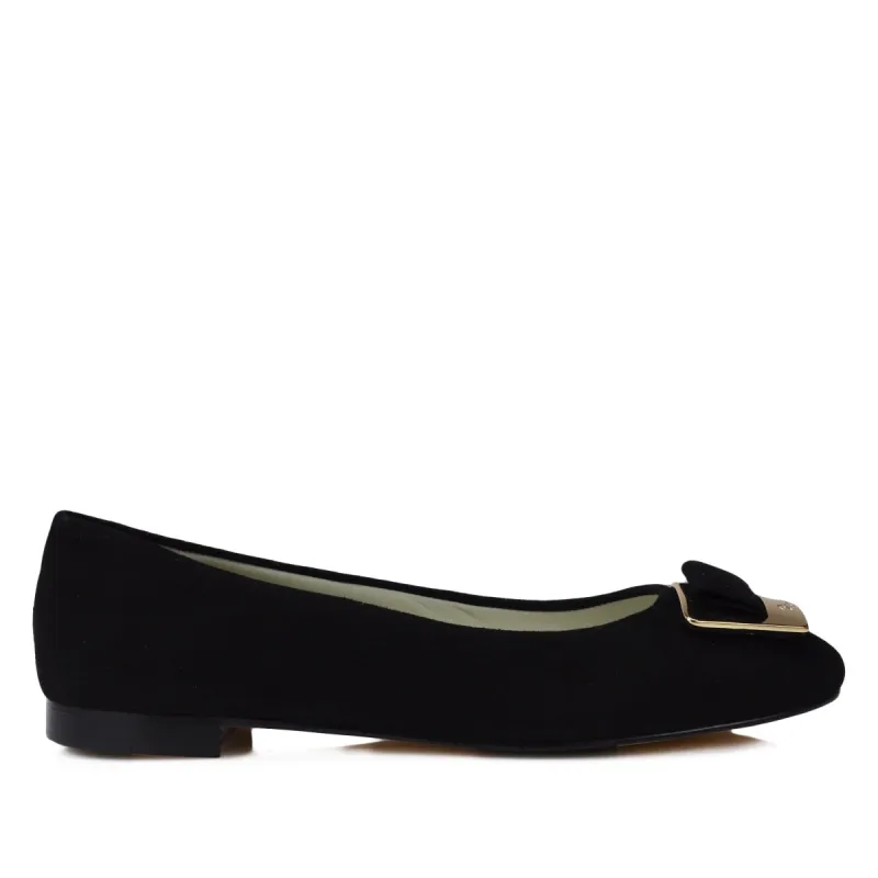Vera Suede Ballet Flat - Black Suede sold by Bruno Magli