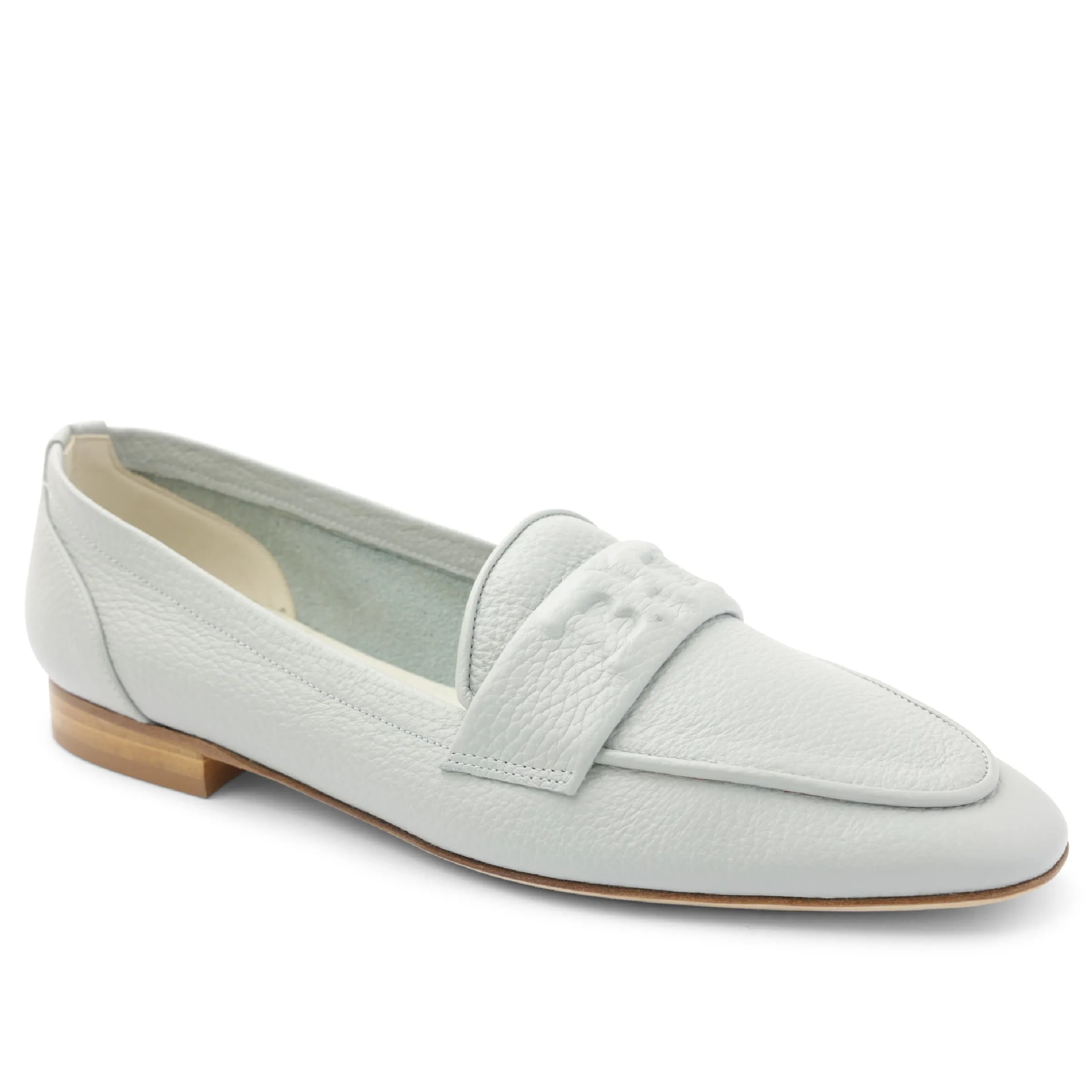 Morris Women's Soft Leather Slip On Loafer - Light Blue sold by Bruno Magli