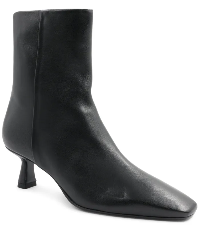 Mati Heeled Leather Ankle Boot - Black sold by Bruno Magli