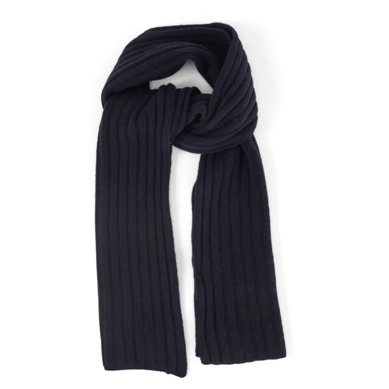Ribbed-Knit Cashmere Scarf - Blue sold by Bruno Magli