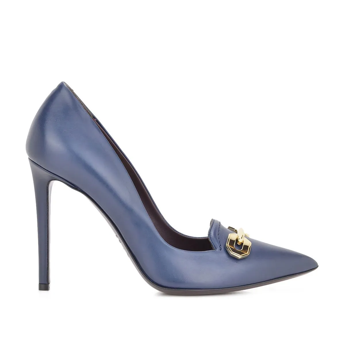 Alina Leather Pump, 4-Inch - Ink sold by Bruno Magli