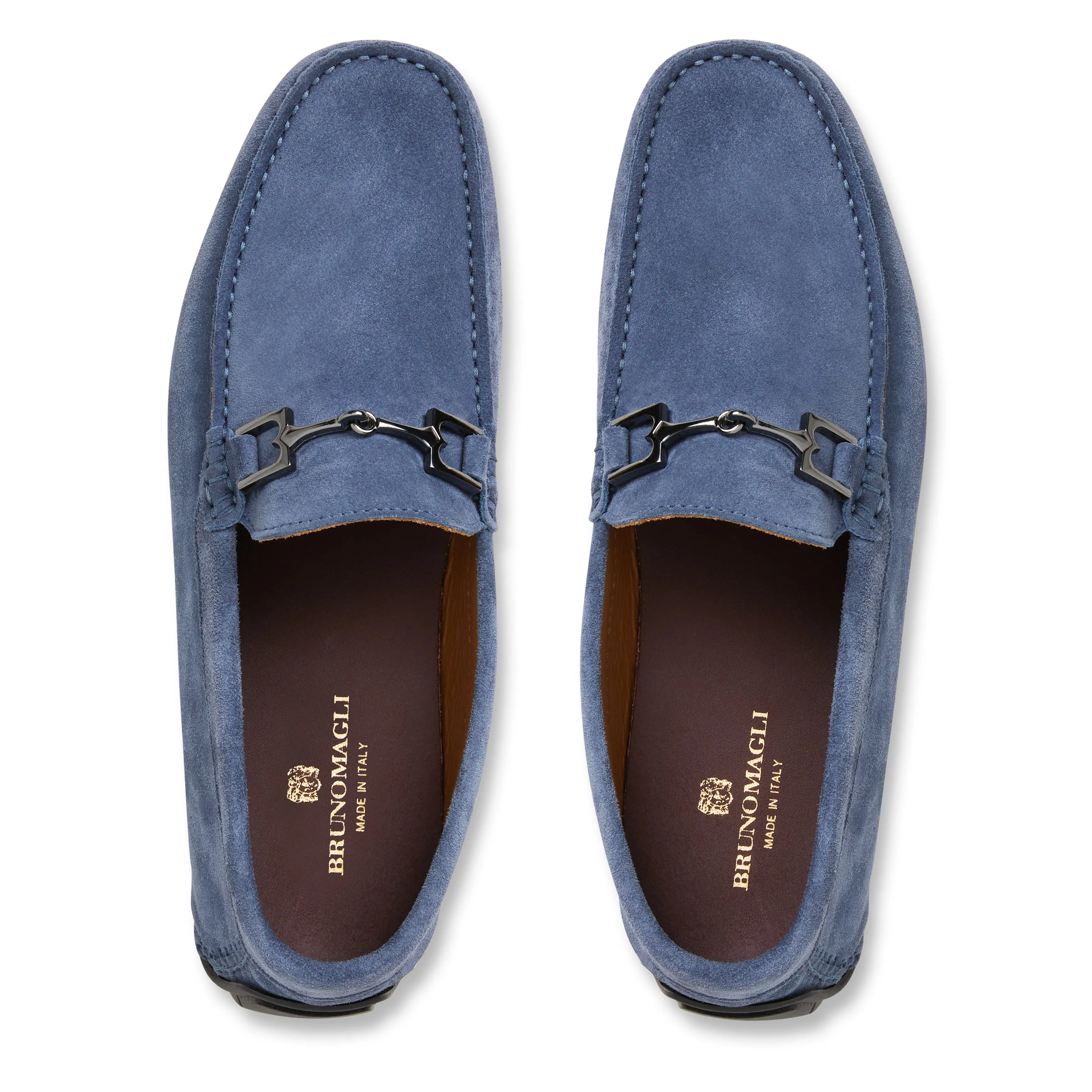 XANDER CASUAL SUEDE DRIVING MOCCASIN-LIGHT BLUE sold by Bruno Magli product image thumbnail 4