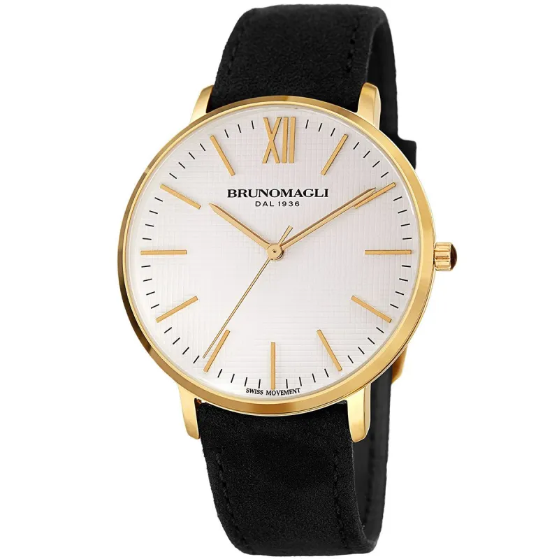 Women's Roma 1222 Watch - Black Strap with Gold sold by Bruno Magli