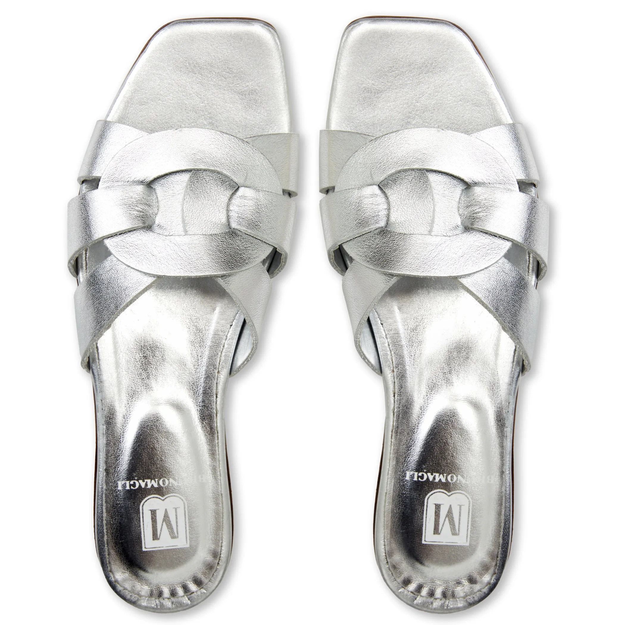 ALESSIA SILVER METALLIC sandal sold by Bruno Magli product image thumbnail 4