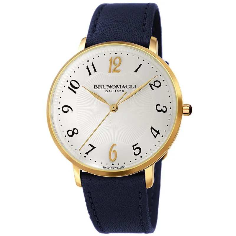 Women's Roma 1221 Watch - Blue Strap with Gold sold by Bruno Magli
