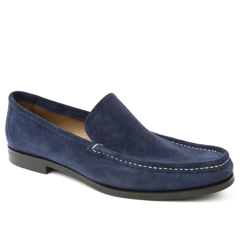 Encino Suede Casual-Vamp Loafer - Navy sold by Bruno Magli