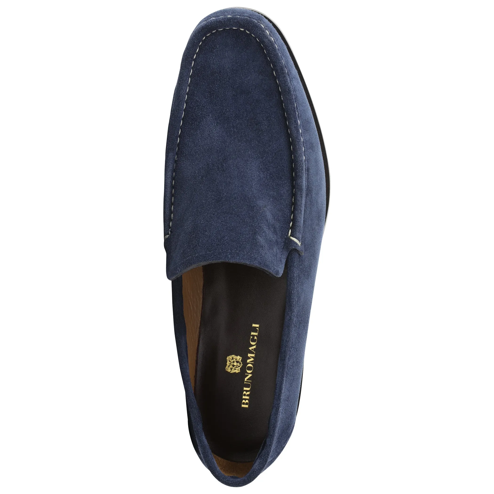Encino Suede Casual-Vamp Loafer - Navy sold by Bruno Magli product image thumbnail 4